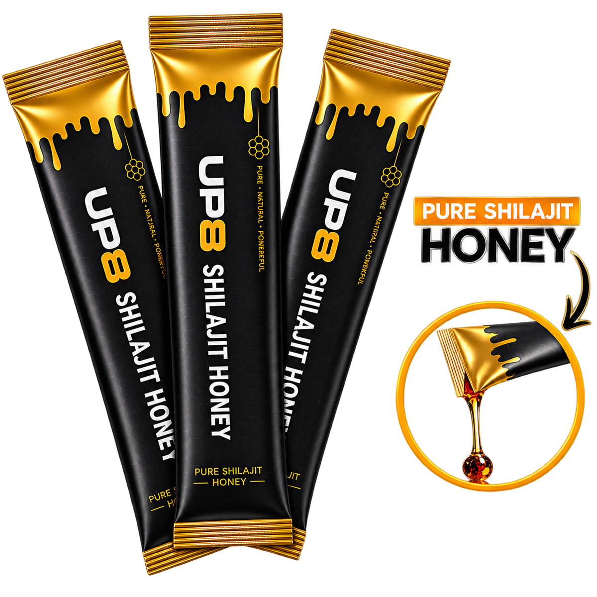 UP8 Shilajit Honey Sticks