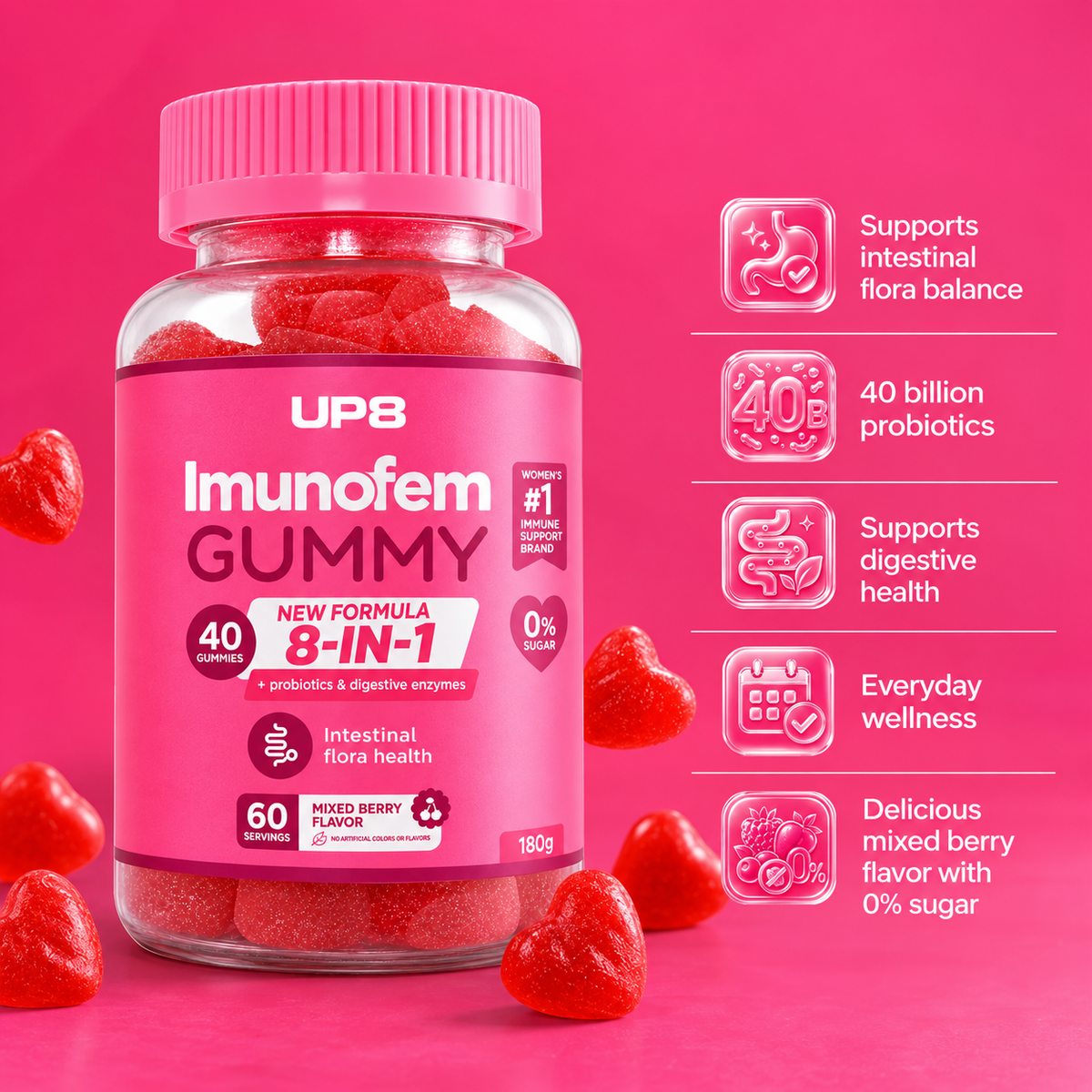 ImunoFem Gummy — Intimate & Gut Flora Probiotic